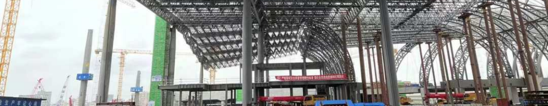 广州白云新火车站建设中，为高铁进市区腾出更多空间和能力