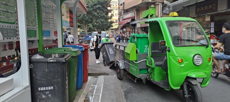 白云京溪：4月起厨余公交贯通8个村社，助力沿街商户做好垃圾分类